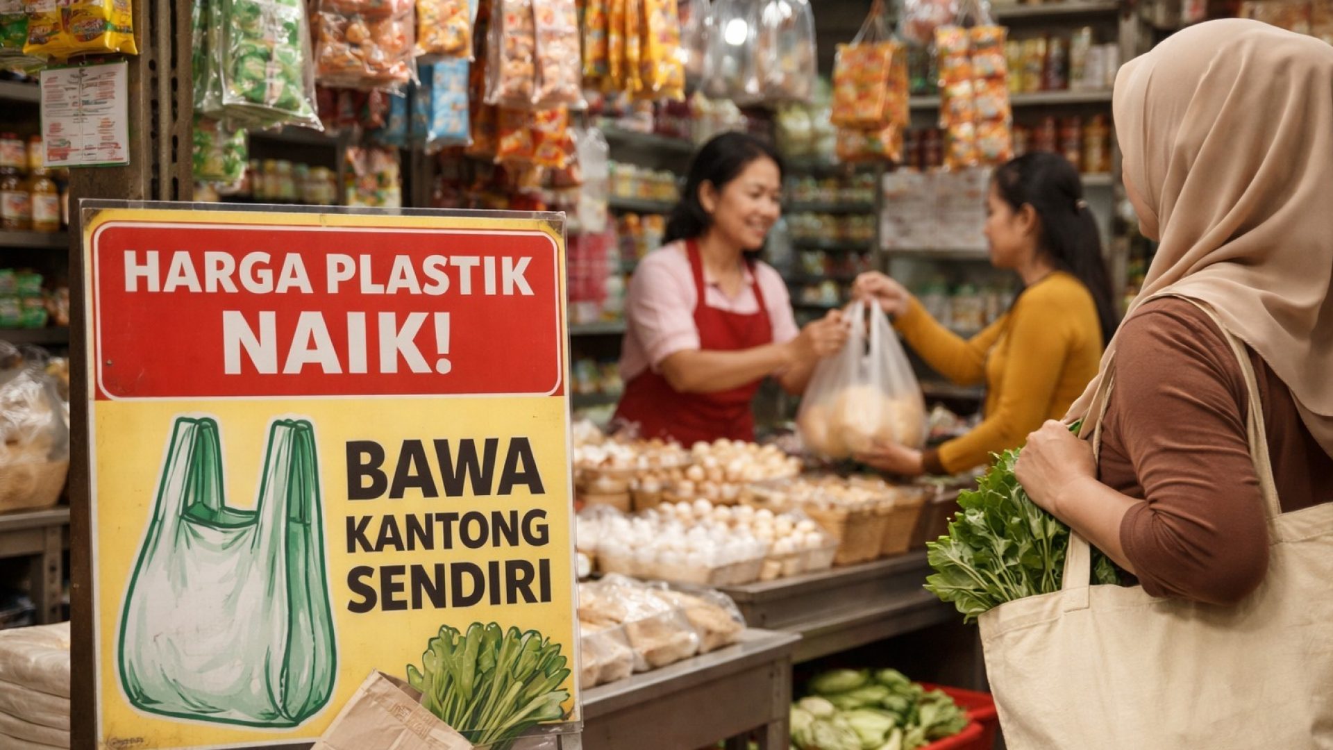 Harga Naik Tajam, Sejumlah Minimarket Di Pacitan Kenakan Harga Plastik Belanja 200 Rupiah